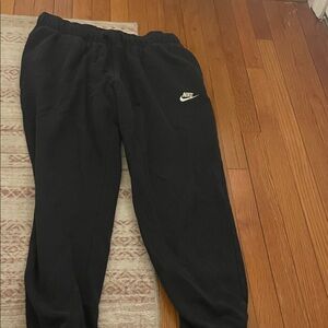 Nike Youth Black Sweatpants with White Swoosh